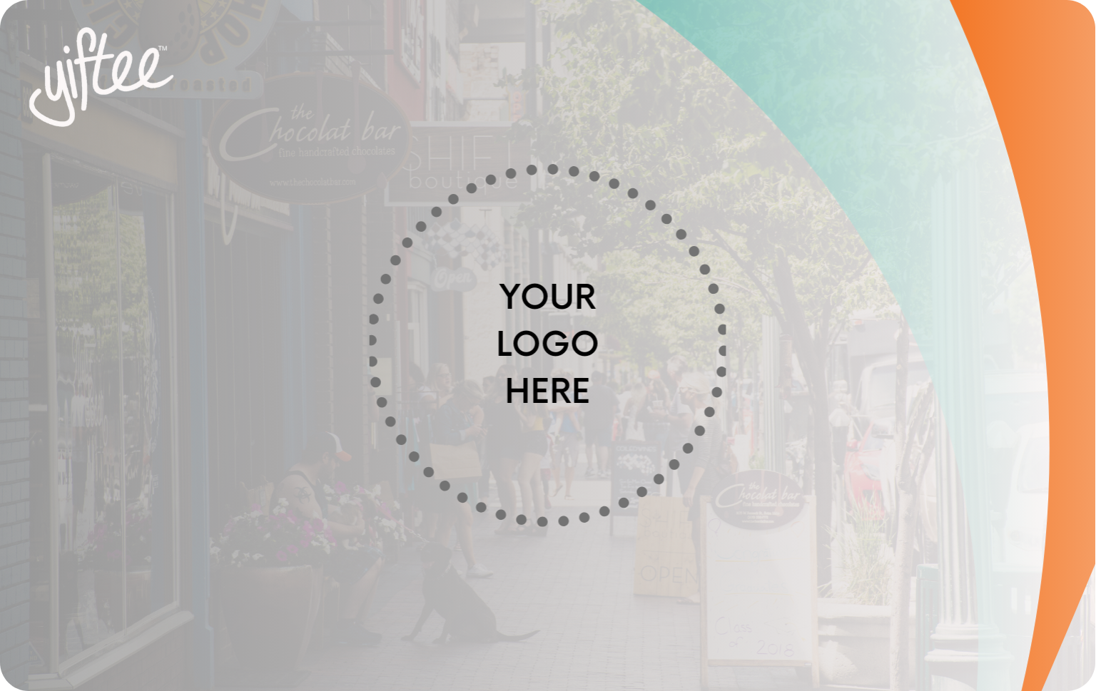 Community Card template with Your Logo Here